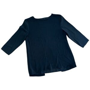 Ann Taylor Black 3/4 Sleeve‎ High-Low Blouse – Size XS